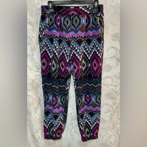 Spacegirly Purple Gray Abstract Pants